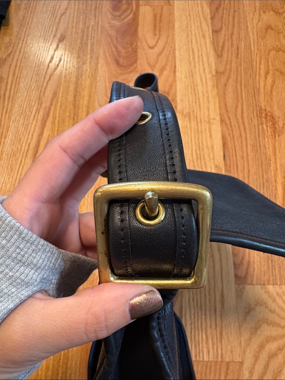 COACH Janice 9966 Black Leather Crossbody Bag - Picture 16 of 16